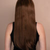 front lace human wig - 20" rooted brown.