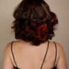 4x4 front lace wig - 10" - brown with colored highlights.