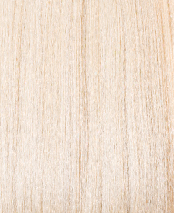vegan fiber long straight ponytail - platinum blonde 26".