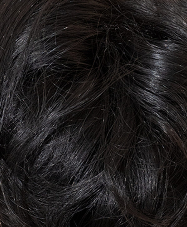 vegan fiber messy bun - natural black.