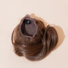 vegan fiber messy bun - chocolate brown.