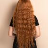 vegan fiber mermaid waves wig 32" ginger.