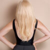 front lace human wig - 14" platinum blonde.