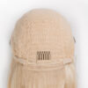 front lace human wig - 18" platinum blonde.