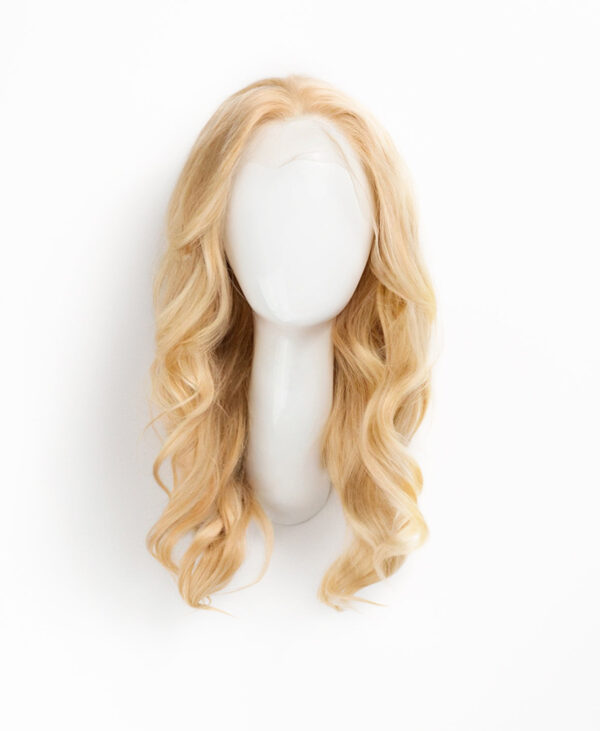 front lace human wig - 14" honey blonde.