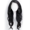 front lace human wig - 20" natural black.