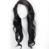front lace human wig - 20" natural black.