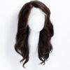 front lace human wig - 14" chocolate brown.