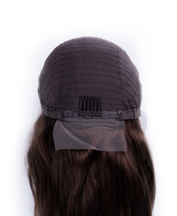 front lace human wig - 18" chocolate brown.