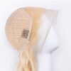 front lace human wig - 18" platinum blonde.