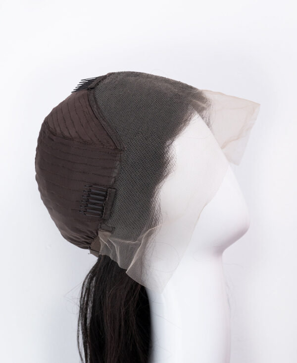 front lace human wig - 26" natural black.