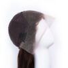 front lace human wig - 18" chocolate brown.