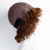 curly human wig - 10” caramel balayage.