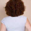 curly human wig - 10” caramel balayage.