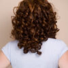 curly human wig - 14” caramel balayage.