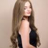 front lace human wig - 24" ash blonde.