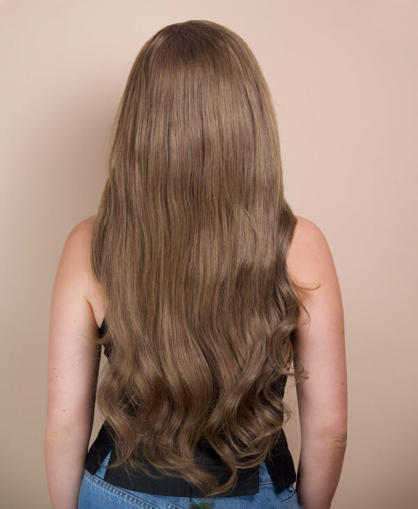 front lace human wig - 24" ash blonde.