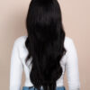front lace human wig - 26" natural black.