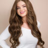 front lace human wig - 24" light brown.