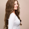 front lace human wig - 24" light brown.