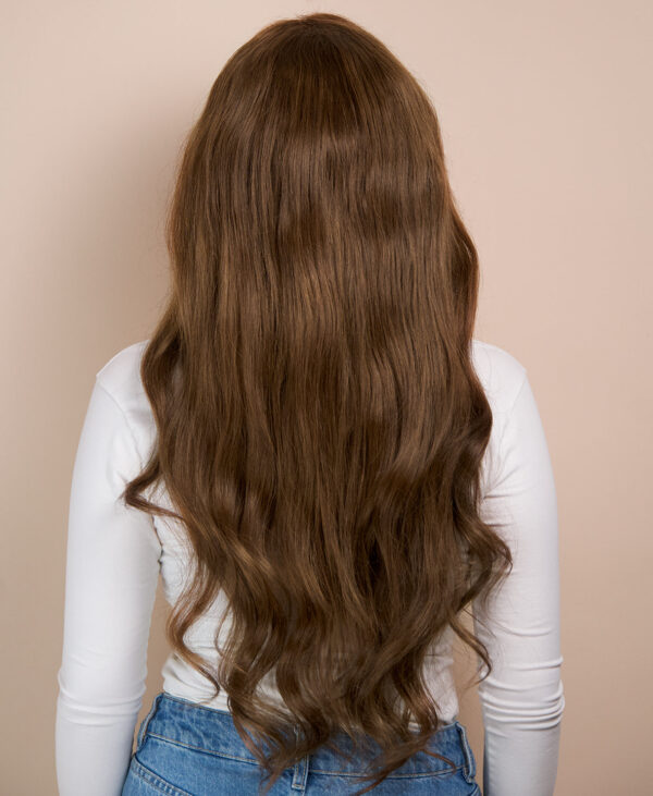front lace human wig - 24" light brown.