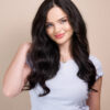 front lace human wig - 20" natural black.