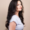 front lace human wig - 20" natural black.
