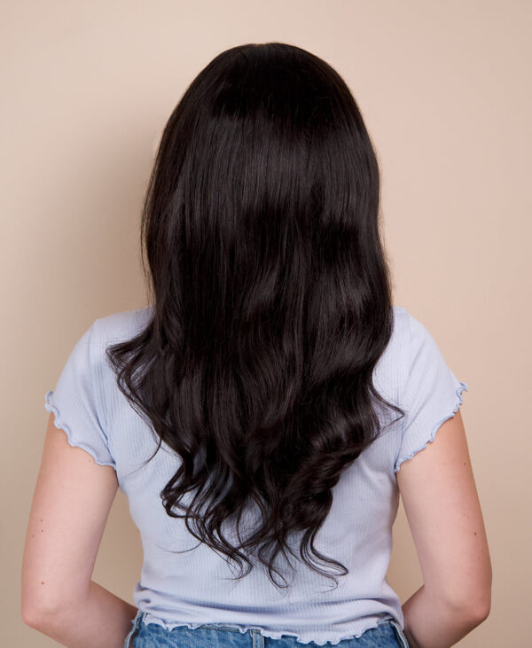 front lace human wig - 20" natural black.