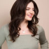 front lace human wig - 14" chocolate brown.