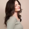 front lace human wig - 14" chocolate brown.