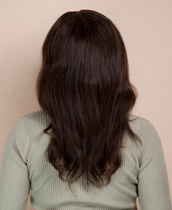 front lace human wig - 14" chocolate brown.