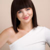 bob wig with fringe - 10" natural black.