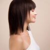 bob wig with fringe - 10" natural black.