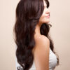 vegan fiber blowout curtain bangs wig 22".