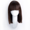 bob wig with fringe - 10" natural black.