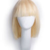 bob wig with fringe - 10" platinum blonde.