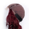bouncy curls human wig - 14" dark red.