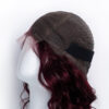 curly human wig - 12" dark red.