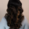 front lace human wig - 20" blonde moneypiece with balayage.