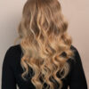front lace human wig - 20" root melt blonde balayage.
