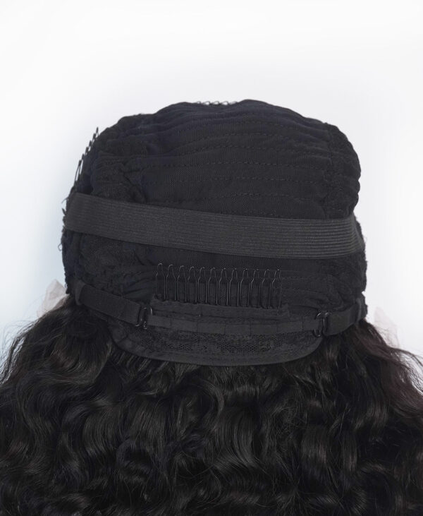 front lace human wig - 14" 3A curly natural black.