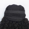front lace human wig - 12" 3A curly natural black.