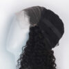 front lace human wig - 12" 3A curly natural black.