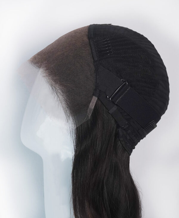front lace human wig - 20" dark brown balayage