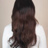 front lace human wig - 20" dark brown balayage