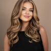 vegan fiber blowout wig 18" blonde highlights.