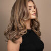vegan fiber blowout wig 18" blonde highlights.