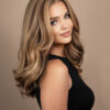 vegan fiber blowout wig 18" blonde highlights.