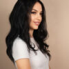 full lace human wig - 20" natural black.