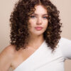 vegan fiber curly balayage wig 16".